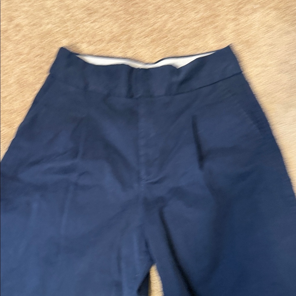 Gap Wide Leg Khaki Pants in Navy Blue Size 6 - Picture 4 of 8